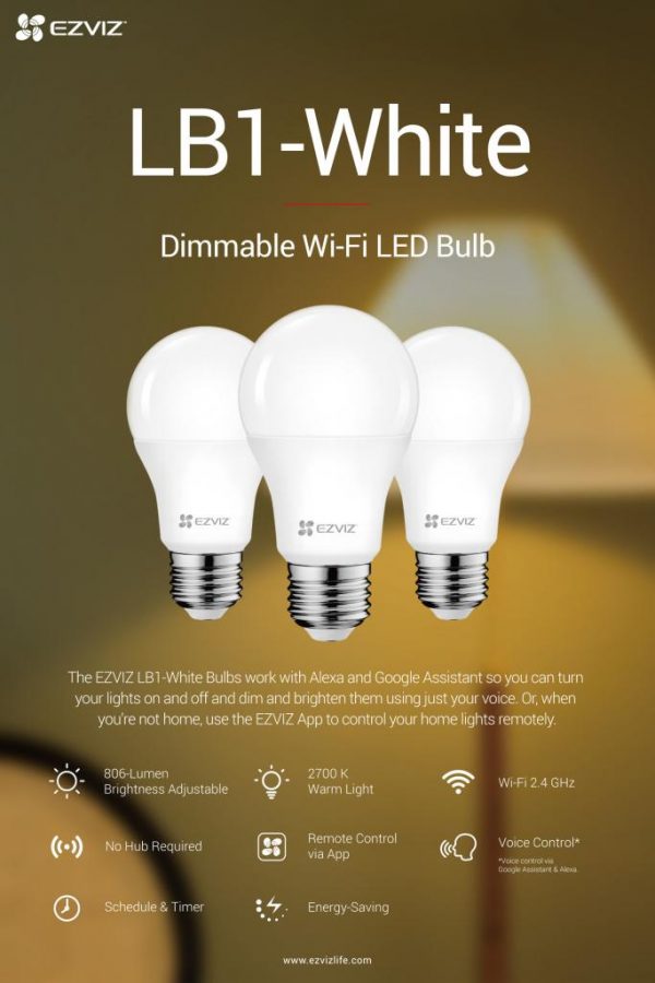 Bong Den Wifi Thong Minh Ezviz Lb1 6092